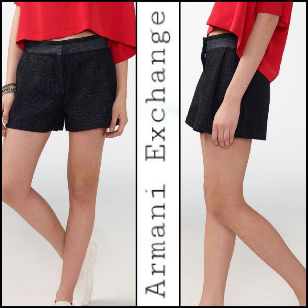 ARMANI EXCHANGE Pieced Tweed Shorts!